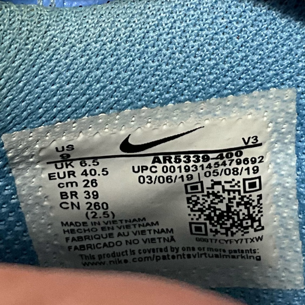 UNIVERSITY BLUE NIKE AIR FORCE 1 SAGE LOW - Picture 4 of 7